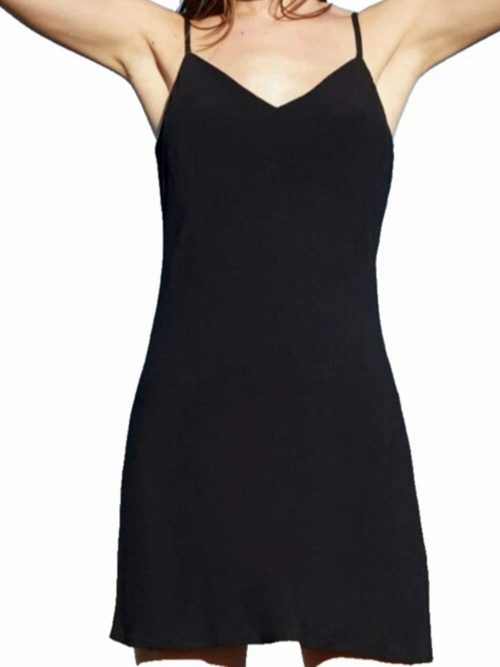 LOTTIE MOSS BLACK MINI DRESS Size M SLEEVELESS SPAGHETTY STRAP COCKTAIL PARTY